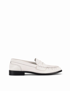 Brogues With Coloured Soles Paddy Loafers - Chalk White Leather