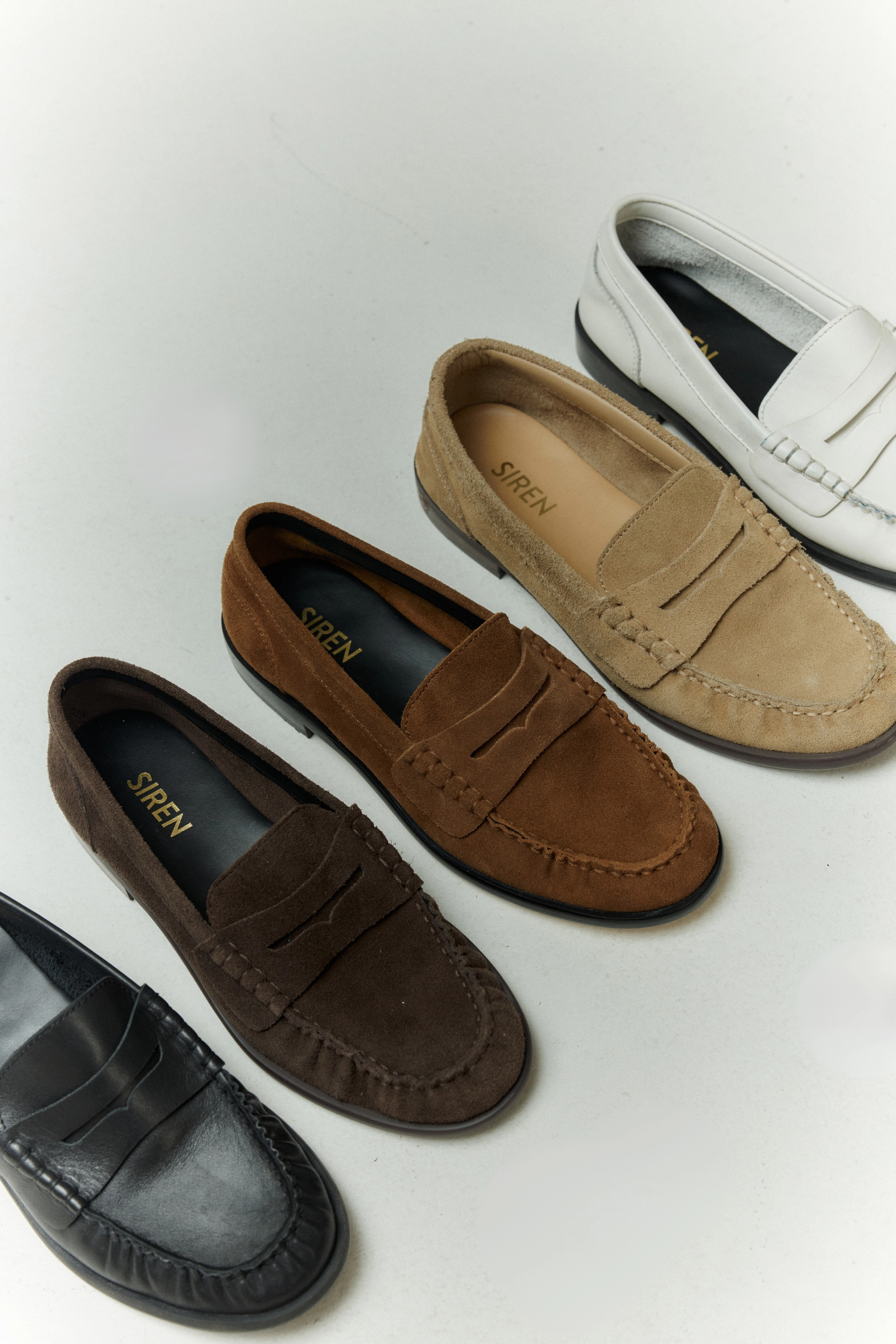 Paddy Loafers - Tobacco Brown Suede Orange Brogues