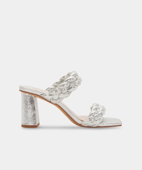 Candies High Heels PAILY HEELS SILVER METALLIC STELLA SUEDE - re:vita
