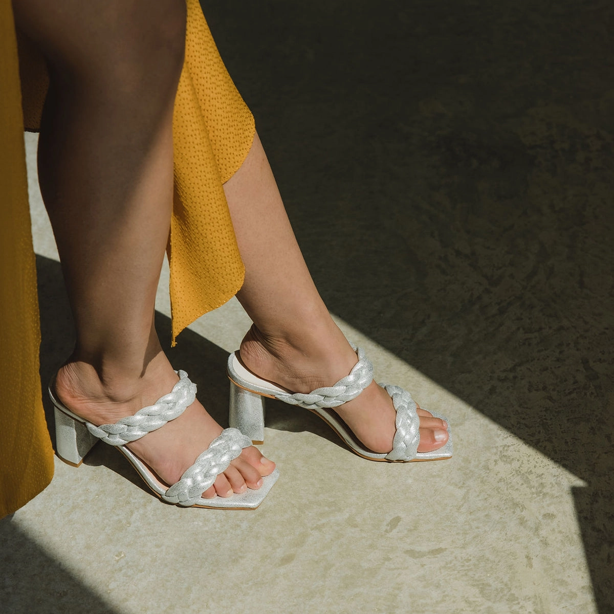 High Heel Knee High Converse PAILY HEELS SILVER METALLIC STELLA SUEDE - re:vita