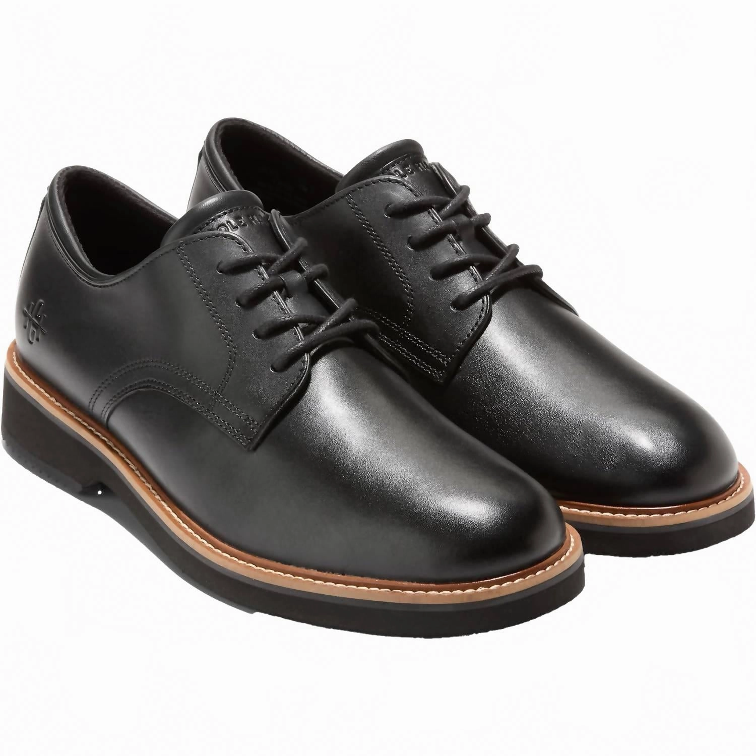 Men's American Classics Montrose Plain Toe Oxford Leather Shoes In Black/dark Chocolate Oxfords Vs Derby