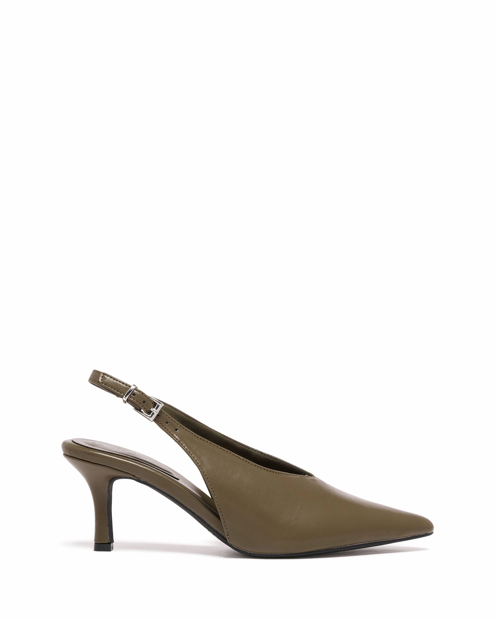 Jacs Slingback Pump Khaki Smooth Audrey Brooke Heels