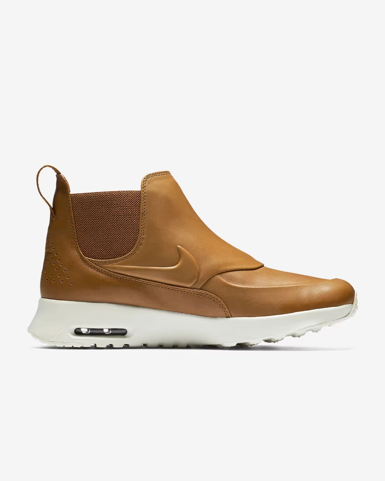 Nike Air Flight Falcon Shoes Nike Air Max Thea Mid 859550-200 Womens 9 Ale Brown Leather Chelsea Shoes HAM485