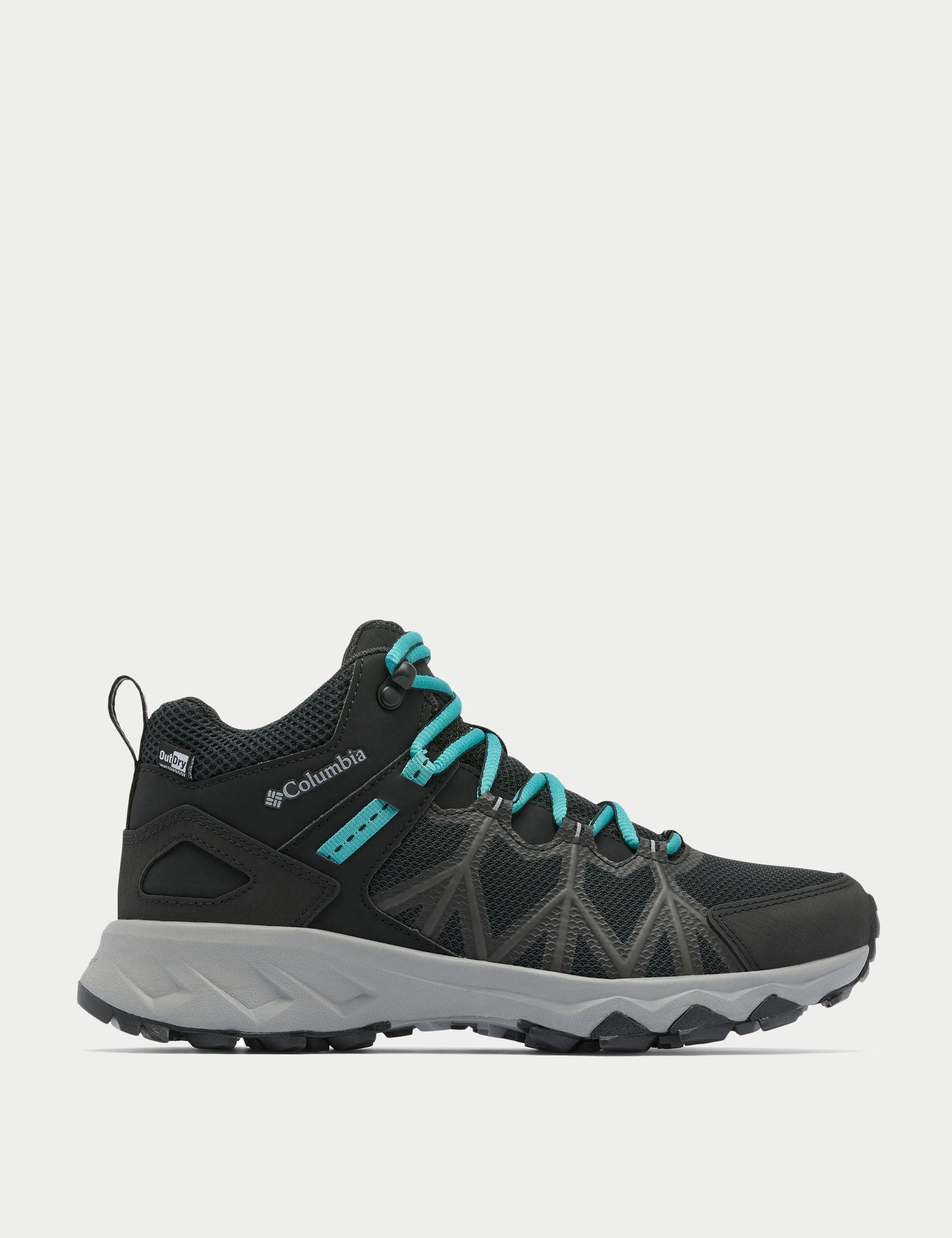 Peakfreak II Mid Outdry Hiking Shoe - Black/Teal