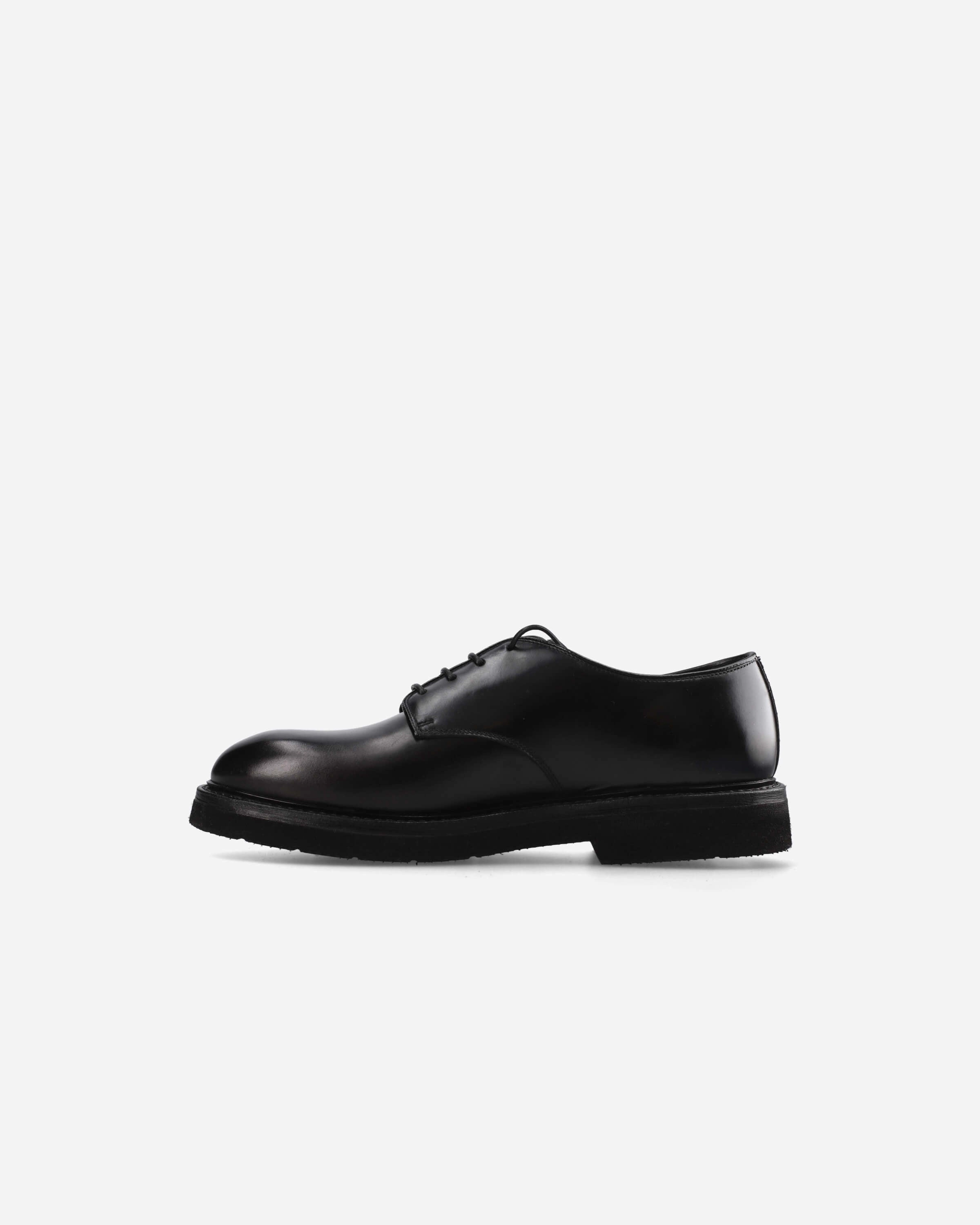 Rubber Sole Derby Shoes Derby Lace-Up 32102N Horse Ciclone Nero Charlie