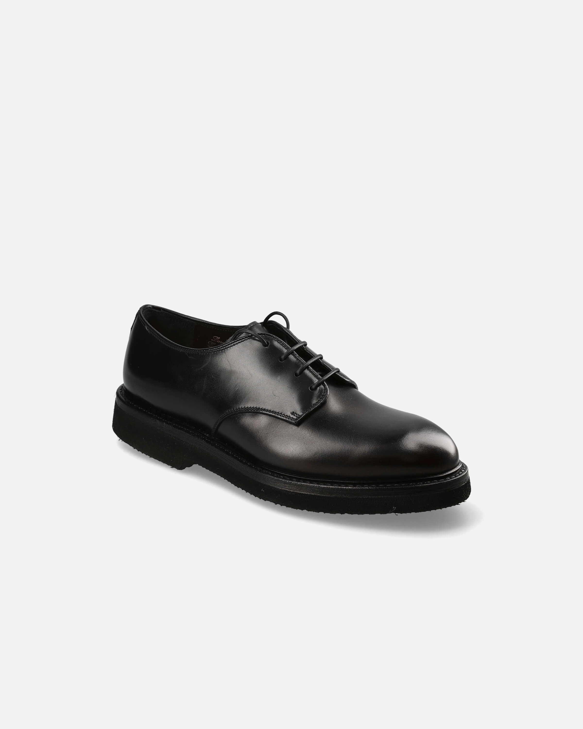 Marsell Leather Derby Shoes Derby Lace-Up 32102N Horse Ciclone Nero Charlie