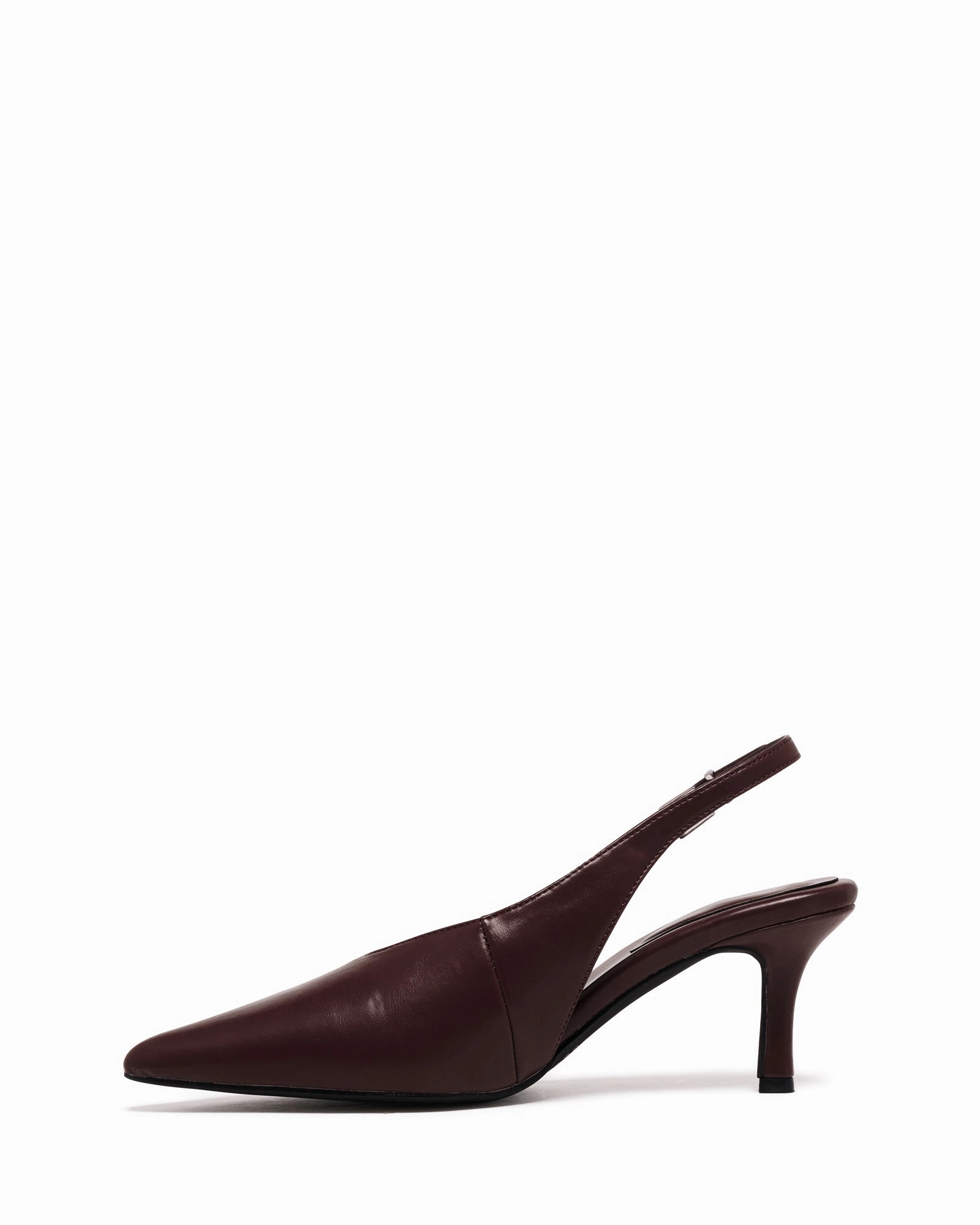 Jacs Slingback Pump Bordeaux Smooth Fur High Heels