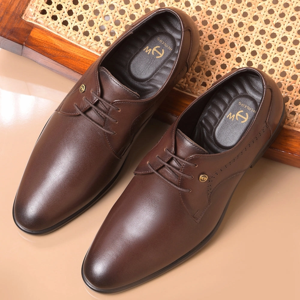 Casual Zipper Canvas Shoes Lace Up Trainers Healers Brown Formal Lacing Derby Shoes For Men SCL-12 By Liberty