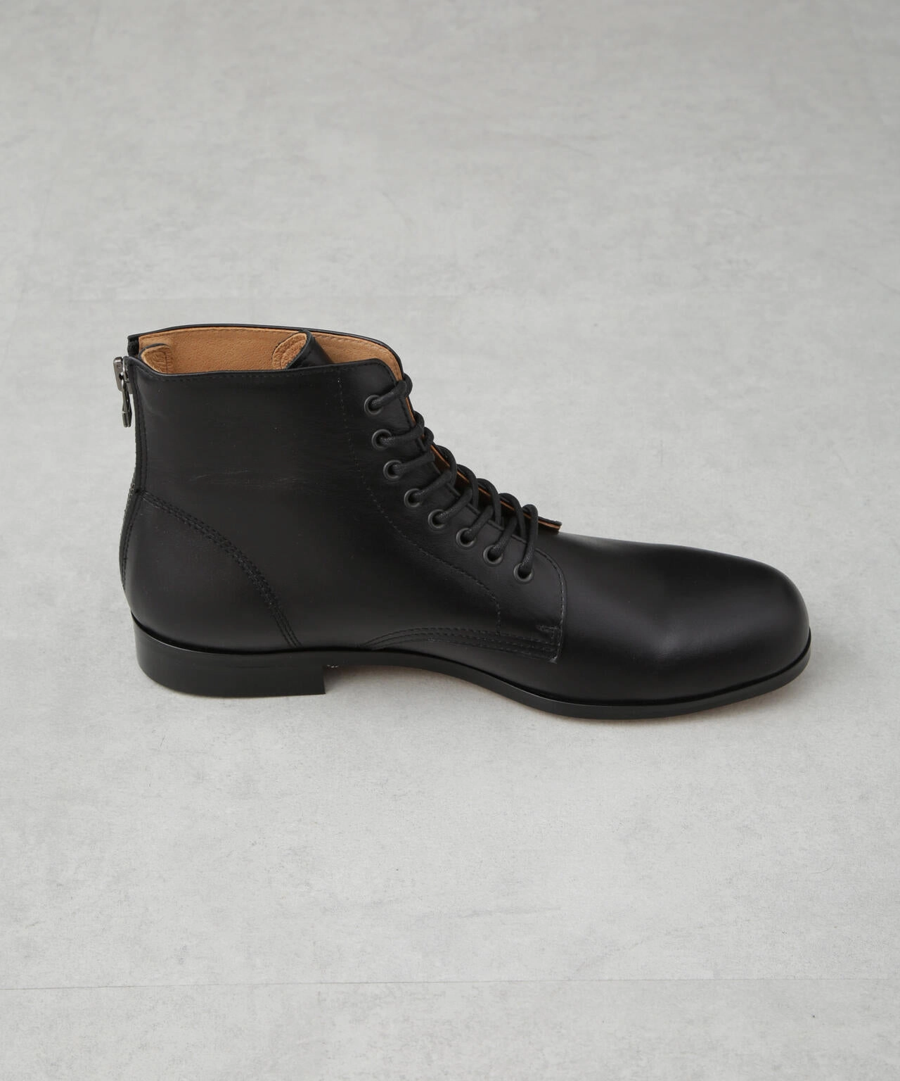 PADRONE THE STANDARD LINE/  BACK ZIP LACEUP BOOTS/  Ankle Leather Boots