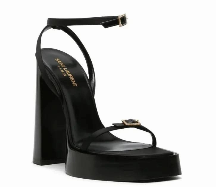 Most Comfortable High Heels For Walking Saint Laurent Platz 105mm platform sandals