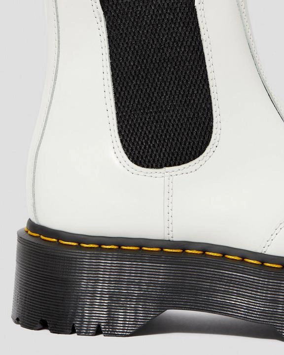 2976 Smooth Leather Platform Chelsea Boots - White - Womens Vagabond Dorah Pull On Chelsea Boots