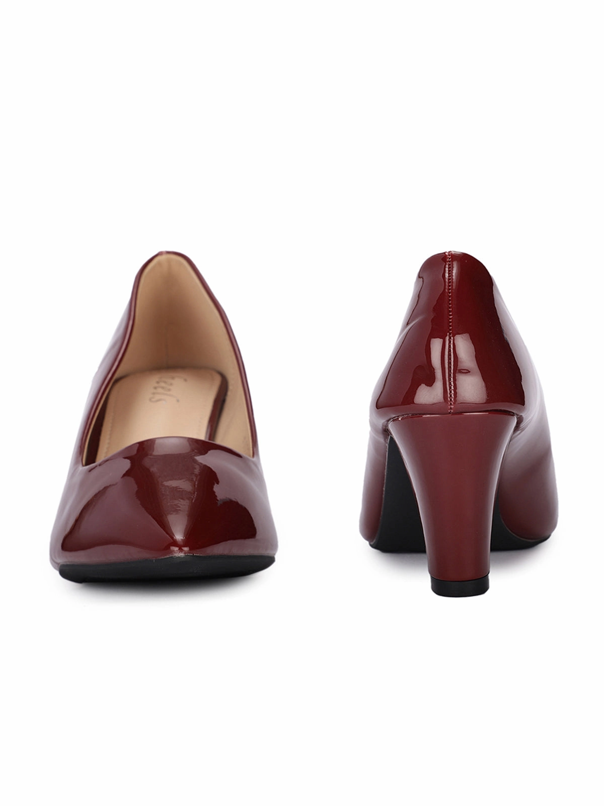 Nuvina Patent Block Heel Stilettoes High Heel Mobility Scooter