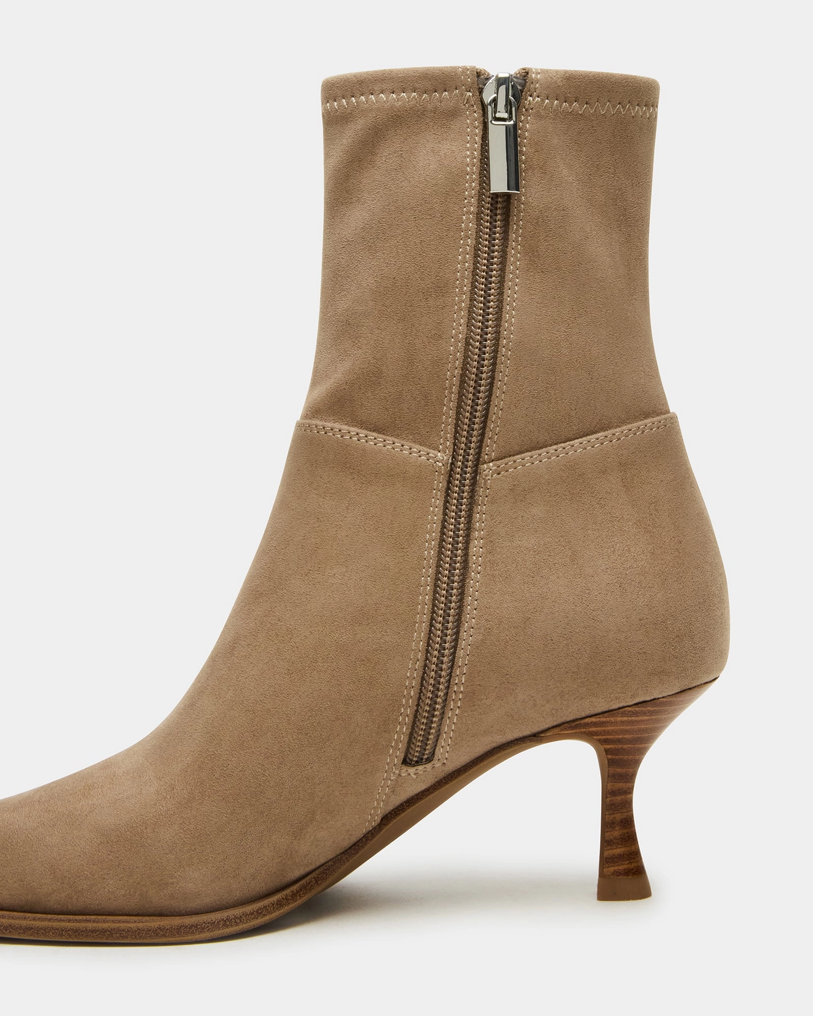 STASIA TAUPE Knee High Boots With Heel Wide Calf