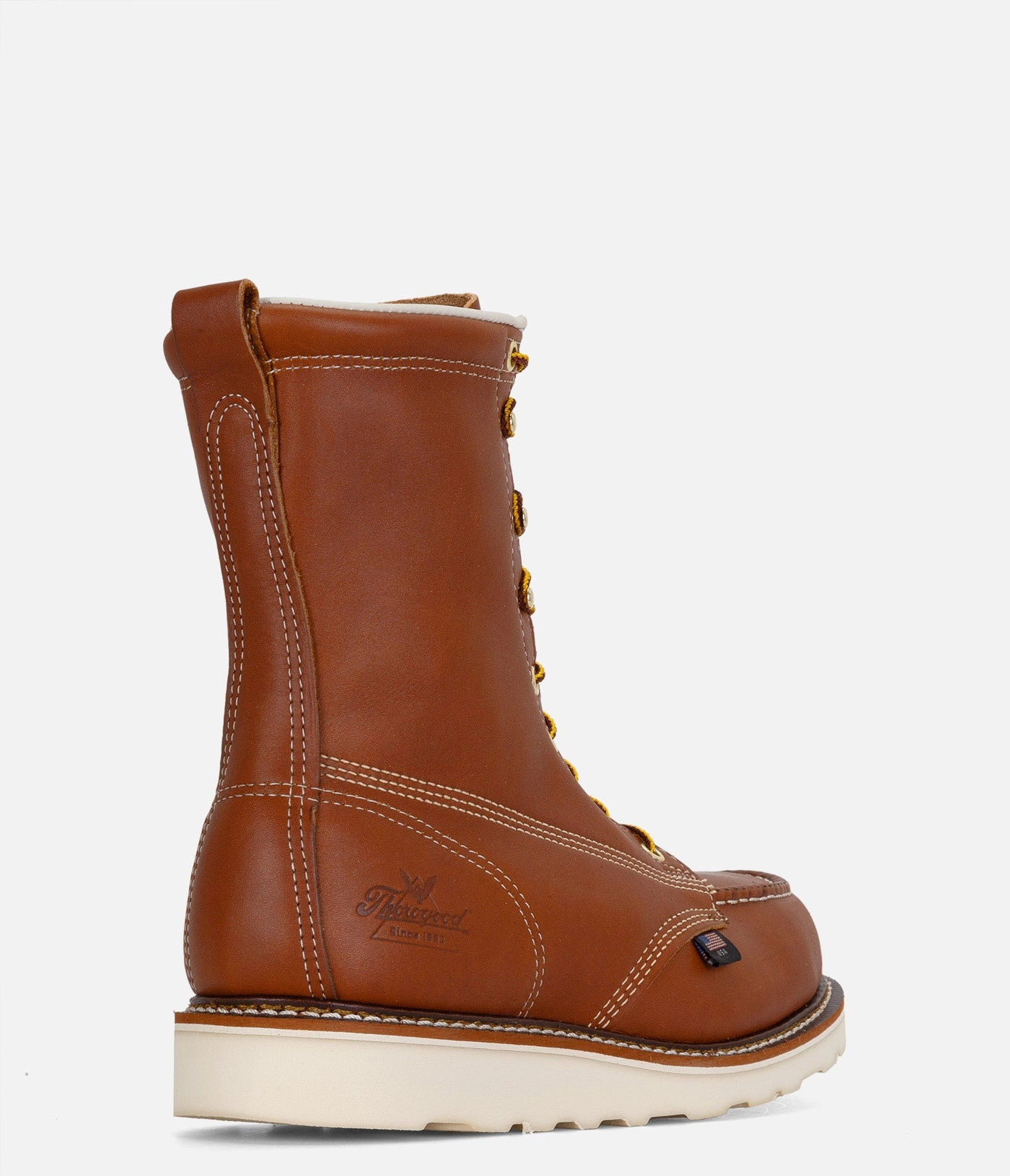 Thorogood American Heritage 8" Safety Toe Moc Toe Work Boot - Men Kangaroo Boots