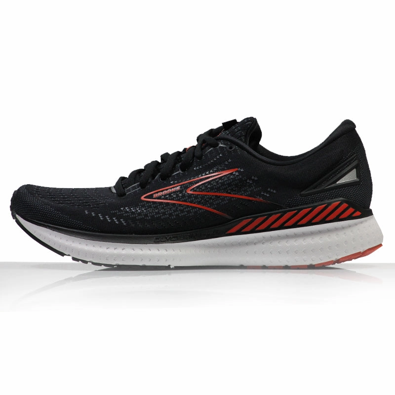 Brooks Glycerin GTS 19 Men's Running Shoe - Black/Grey/Red Clay Size 9.5 Running Shoes