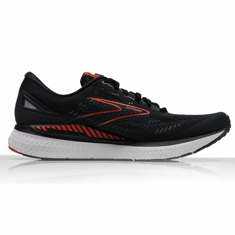 Triumph Running Shoe Brooks Glycerin GTS 19 Men's Running Shoe - Black/Grey/Red Clay