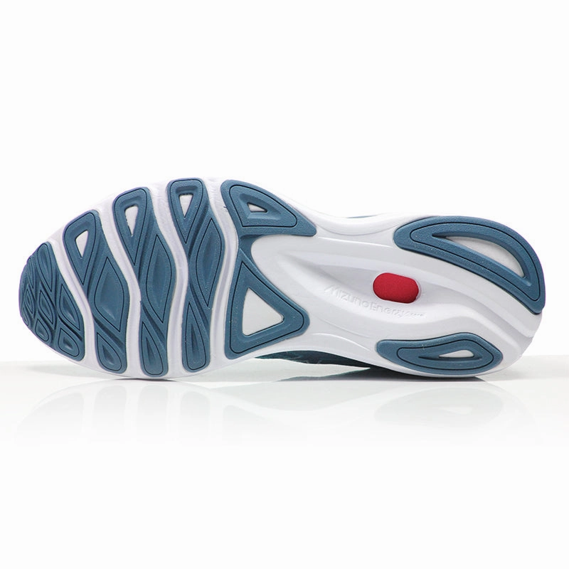 Running Shoes For Lower Back Pain Mizuno Wave Skyrise 4 Men's Running Shoe - Blue Ashes/Nimbus Cloud/Soleil