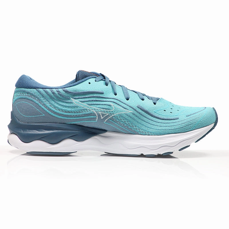 Gel Nimbus Running Shoe Mizuno Wave Skyrise 4 Men's Running Shoe - Blue Ashes/Nimbus Cloud/Soleil