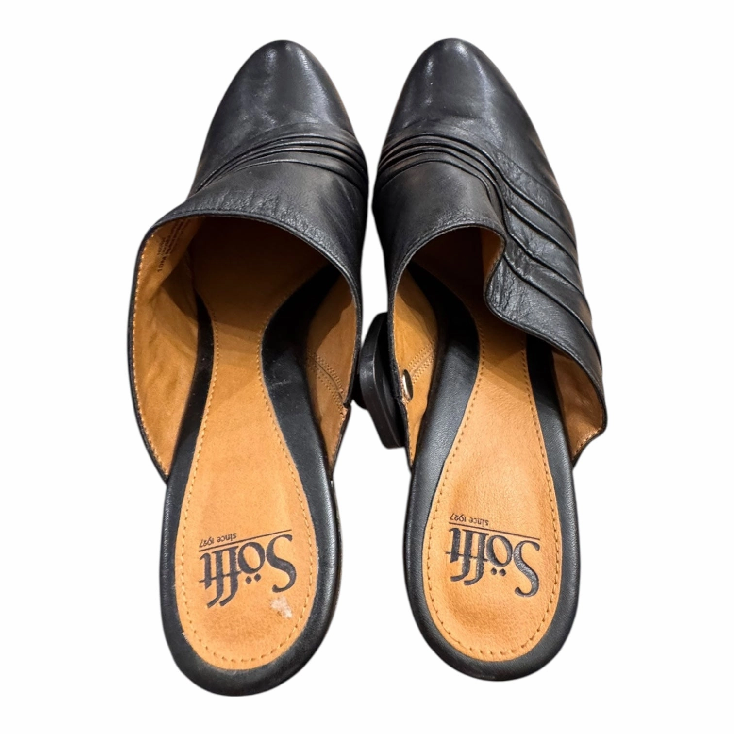 Thigh High Sandals Shoes Heels Kitten By Sofft In Black, Size:10