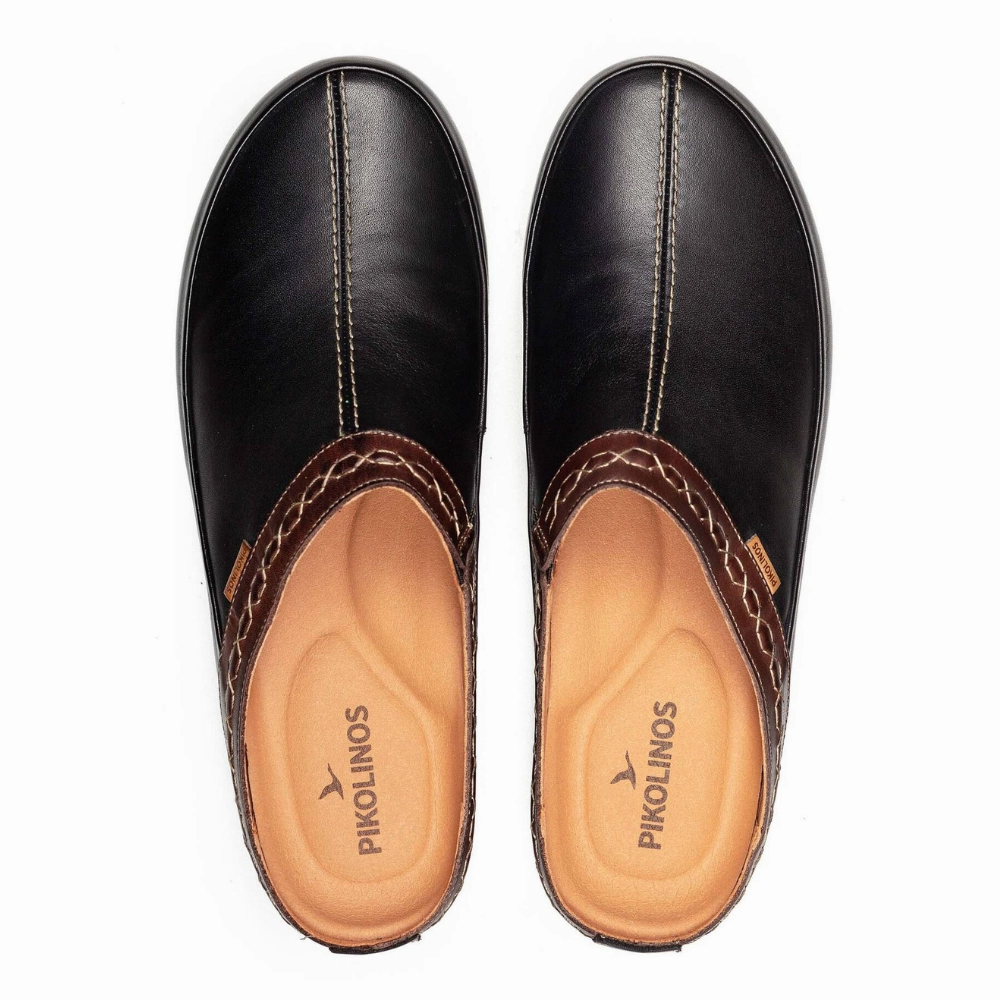 Pikolinos Granada 3922C1 Black Leather Clog (Women's) Sticky Shoes Clogs