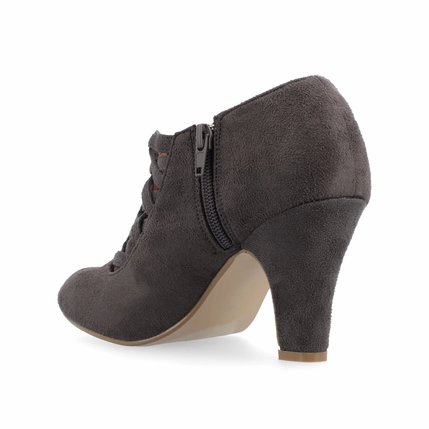 Oxford Dress Shoes PIPER CONE HEELED BOOTIES IN FAUX SUEDE