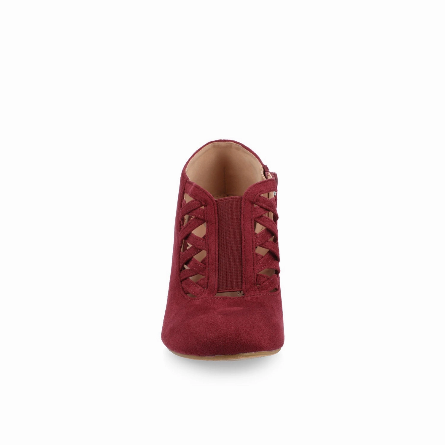 PIPER CONE HEELED BOOTIES IN FAUX SUEDE Oxford Dress Boots