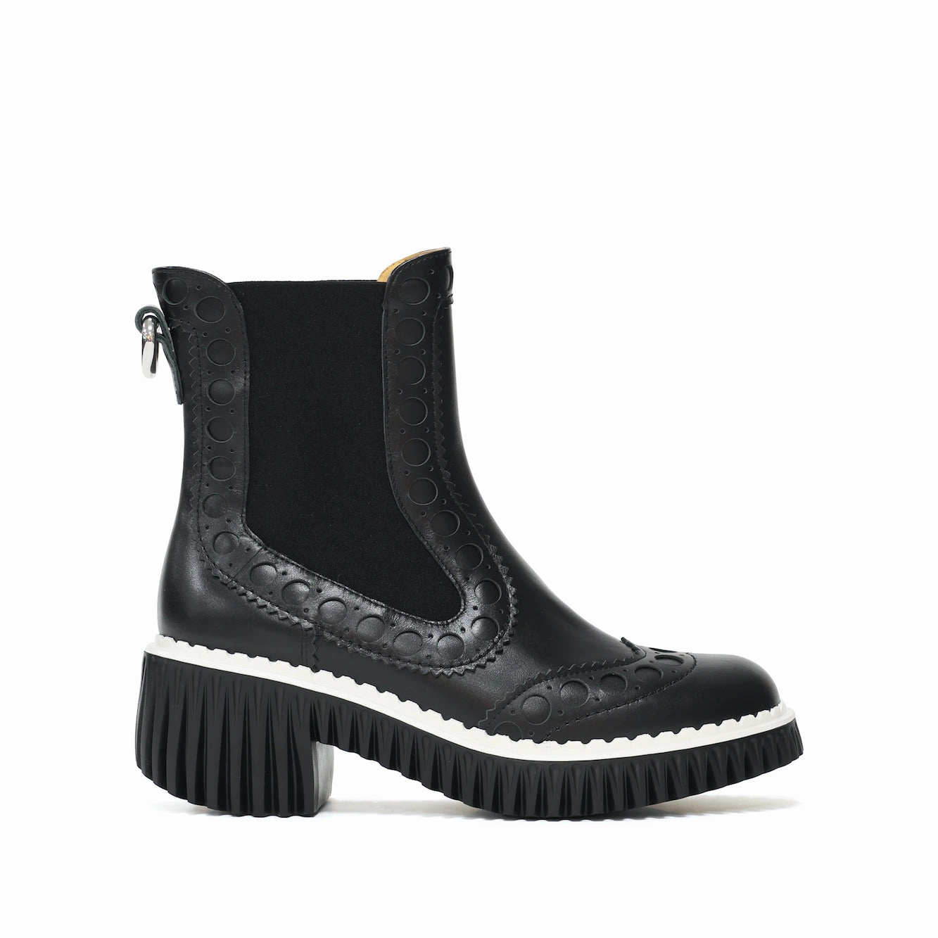 PLITA CILLO BLACK Chunky Heeled Brogues