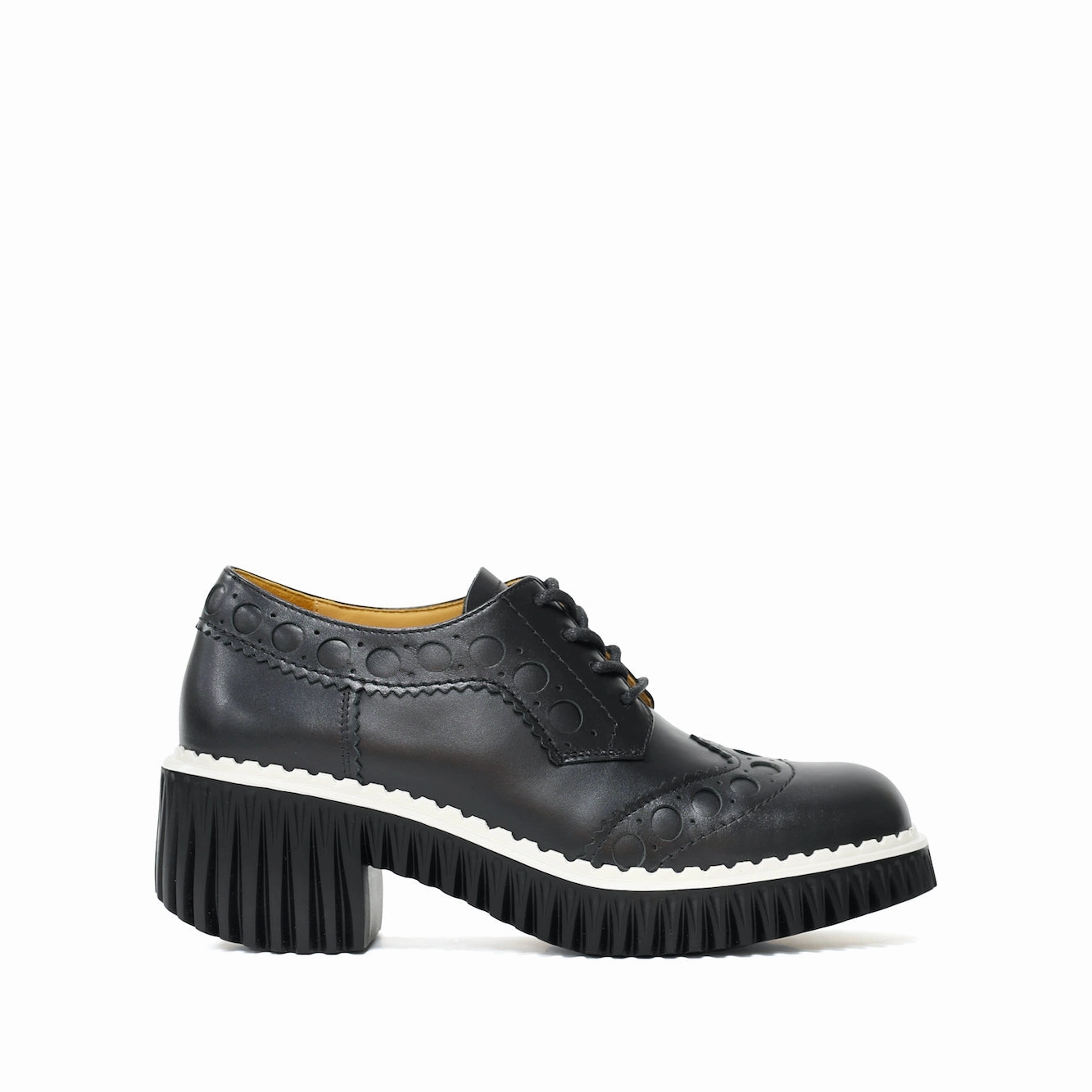 London Brogues Shoes PLITA WIND BLACK