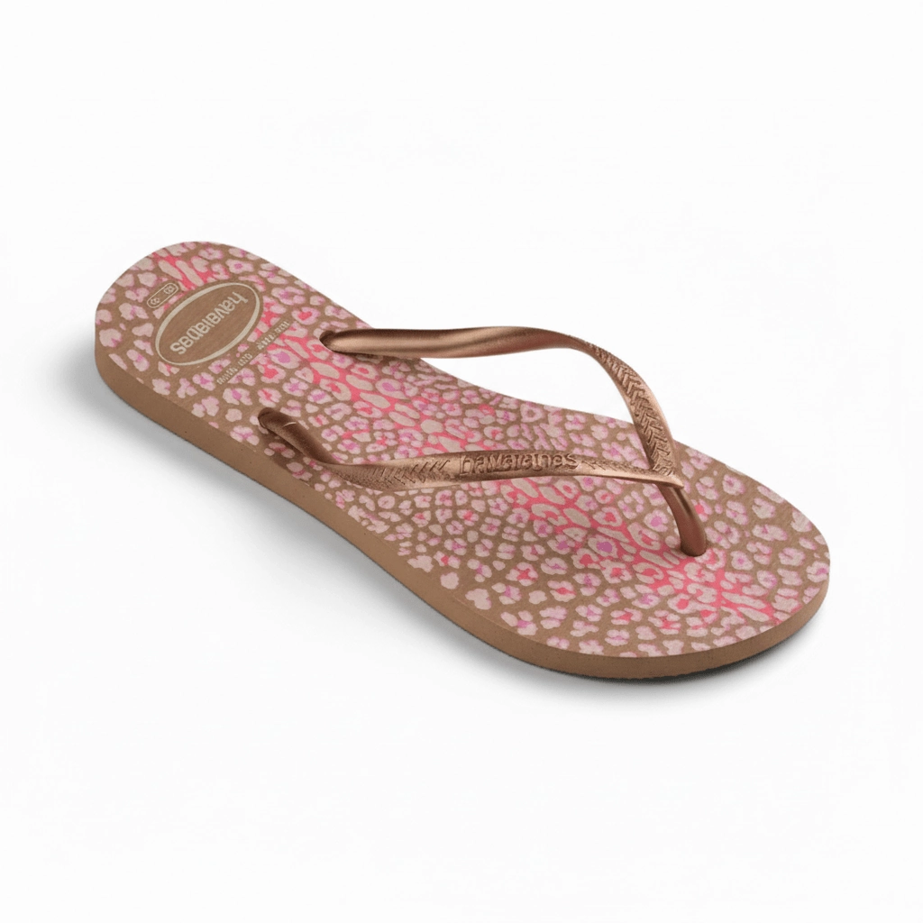 Havaianas Girl's Slim Animals Rose Gold (Sizes 2930-3334) Flip Flops That Stay On Your