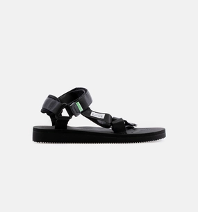 Depa-Cab Mens Sandals - Black Platform Slide Sandals