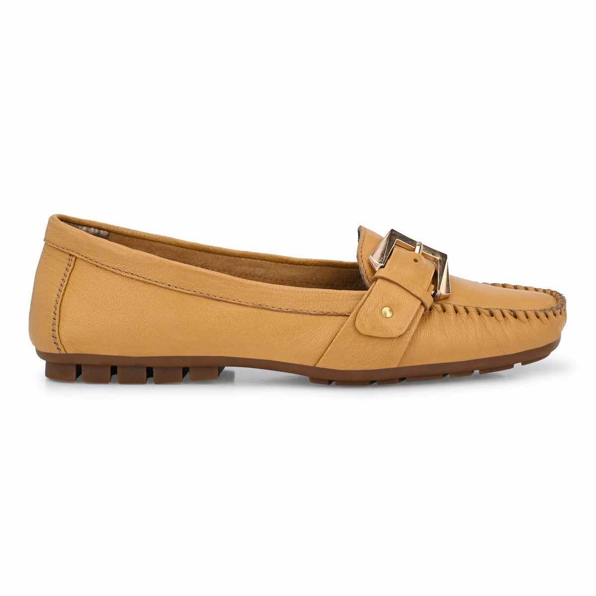 Slip Resistant Penny Loafers Kiya Buckled Leather Loafers