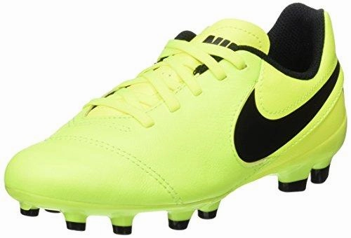 Kids Jr Tiempo Legend Vi Fg Volt/Black Volt Soccer Cleat 1.5 Kids Us League Laceless Fg/mg Firm Ground Soccer Cleat