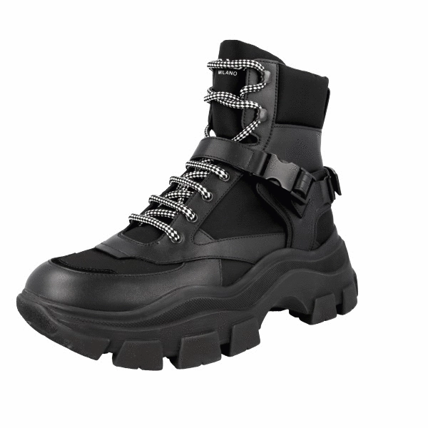 Prada Men's Black Leather Boots 2TE153 Pearl Boots