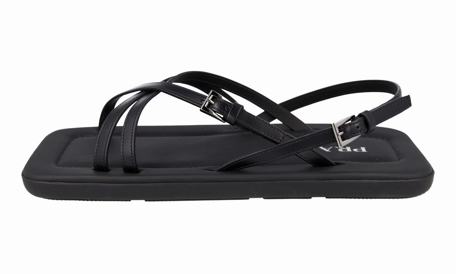 Prada Men's Black Leather Sandals 2X3075 Sandals Amazon