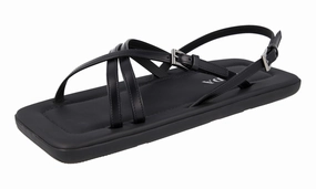Designer Slide Sandals Prada Men's Black Leather Sandals 2X3075