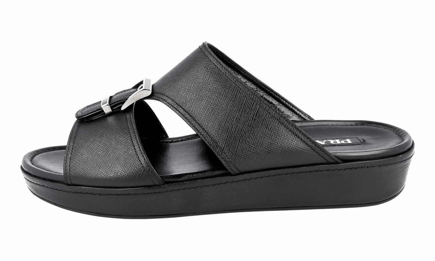 Prada Men's Black Saffiano Leather Sandals 2X2938 Sandals Affiliate Program