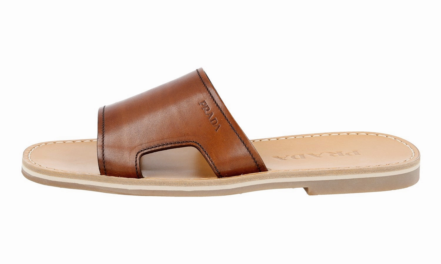 Dawg Sandals Prada Men's Brown Leather Sandals 2X2947