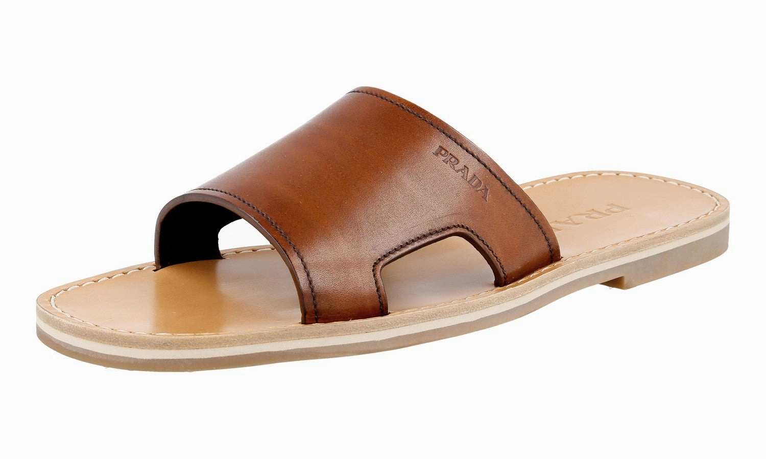 Mia Sandals Prada Men's Brown Leather Sandals 2X2947