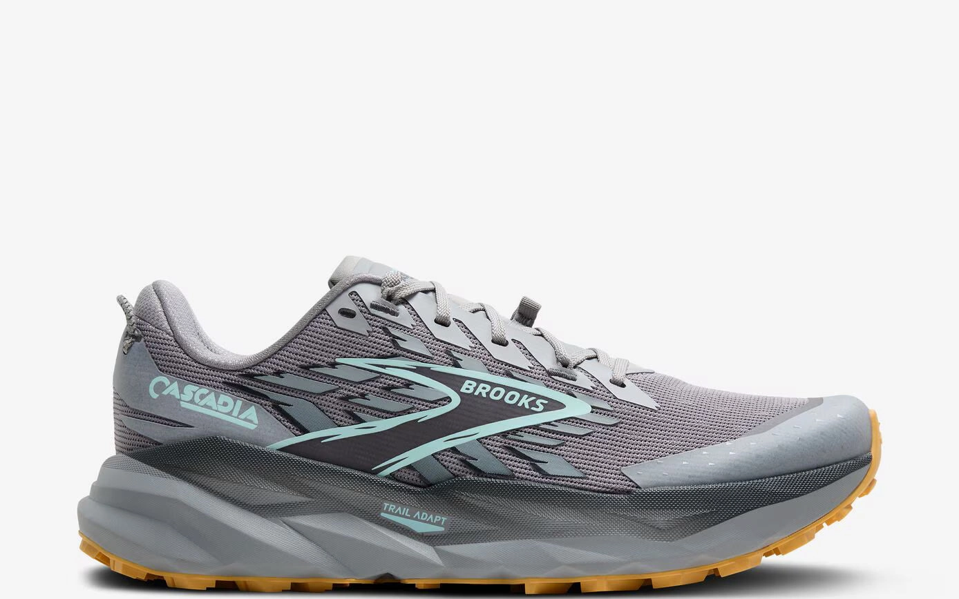 Men's - Brooks Cascadia 19 - Alloy/Ebony/Orange Best Trail Running Under $50
