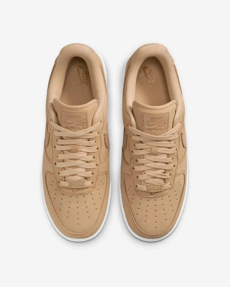 Nike Air Force 1 Premium DR9503-201 Sneaker Women's 5 Tan Leather Shoes GBNC253 Best Nike Shoes For Lifting Weights