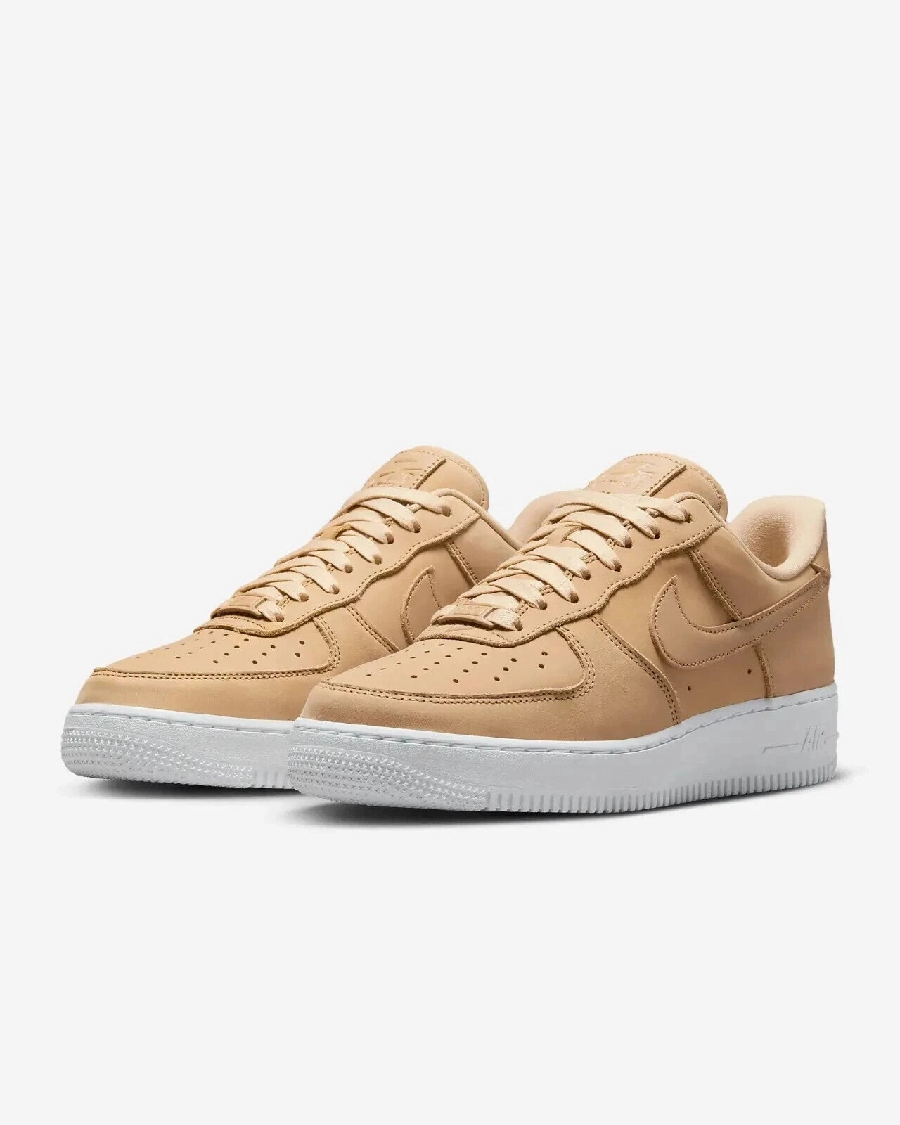 Nike Wide Shoes Nike Air Force 1 Premium DR9503-201 Sneaker Women's 5 Tan Leather Shoes GBNC253