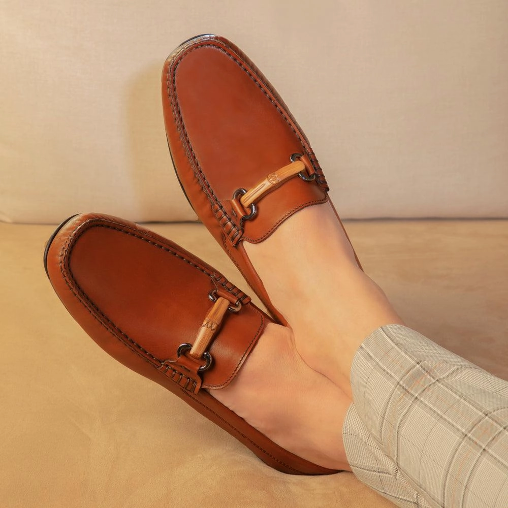 Intentionally Blank Marblehead Loafers The Prodo Brown Men's Handcrafted Leather Driving Loafers Tresmode