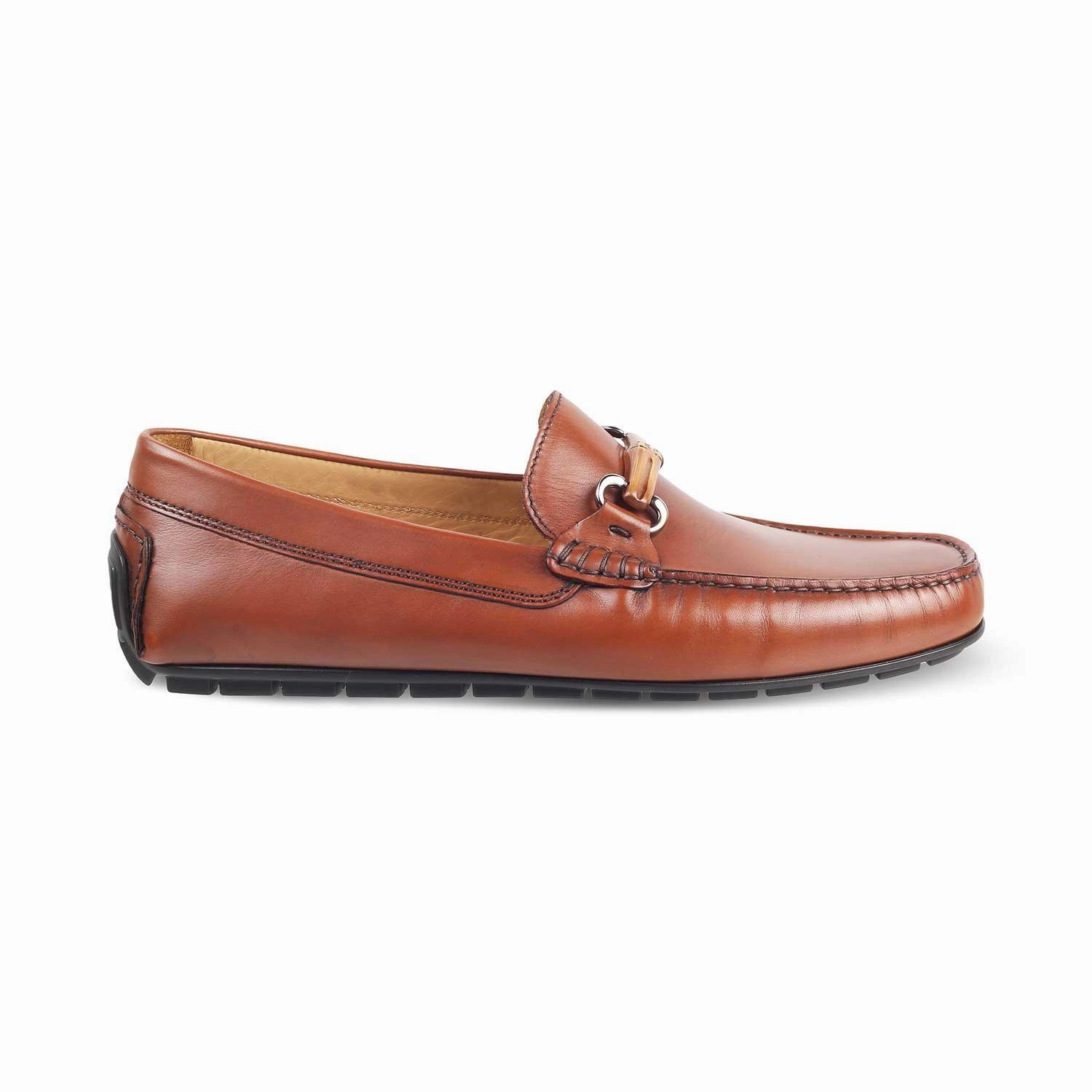 The Prodo Brown Men's Handcrafted Leather Driving Loafers Tresmode Tabby Loafers