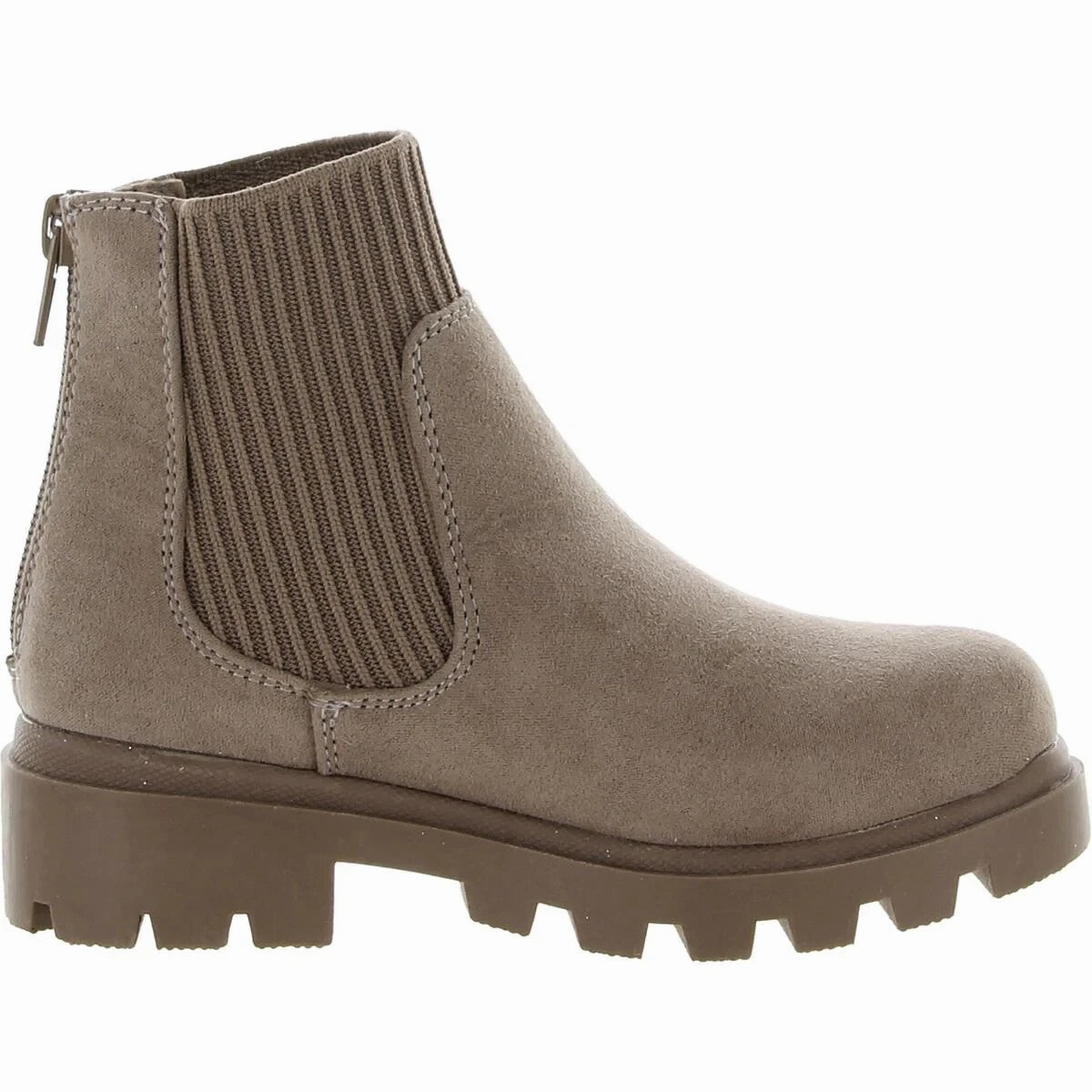 Chelsea Boots Knit Steve Madden Hutch Boots Kids  Taupe Faux Suede Zipper Ankle Chelsea ZPO3531
