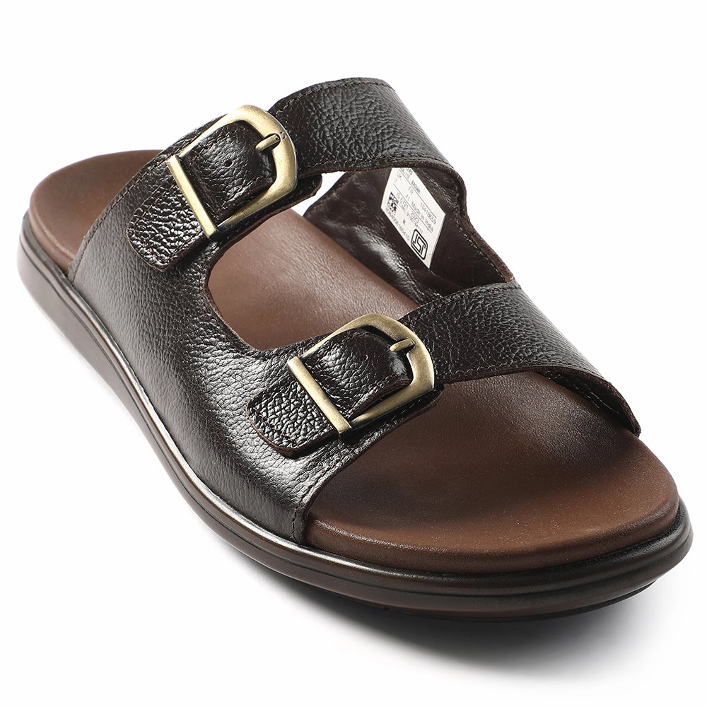 Dress Sandals Low Heel Healers Brown Casual Sandal For Men MDL-11E By Liberty