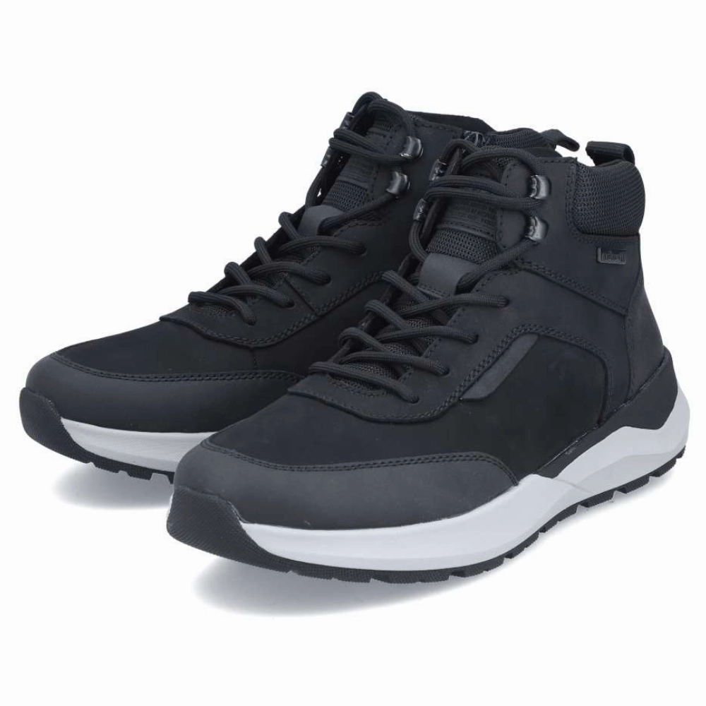 Rieker Thorben 30 Black Textile Boot (Men's) Boots Height Boost