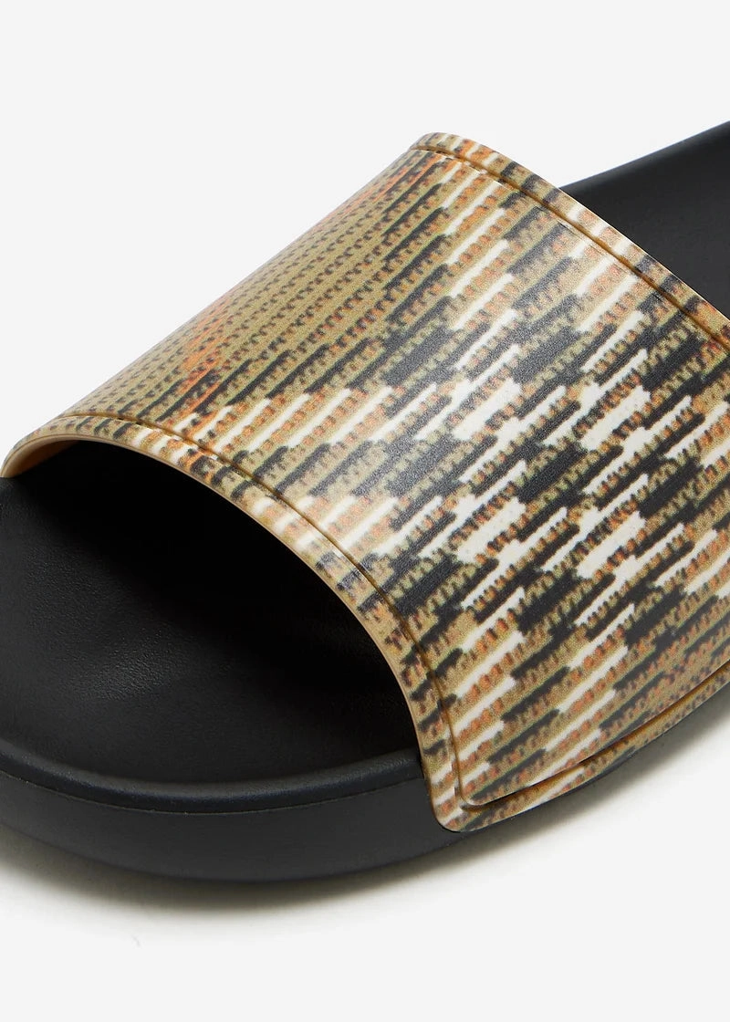 Staheekum Slippers Burberry Brown Slides Dive M