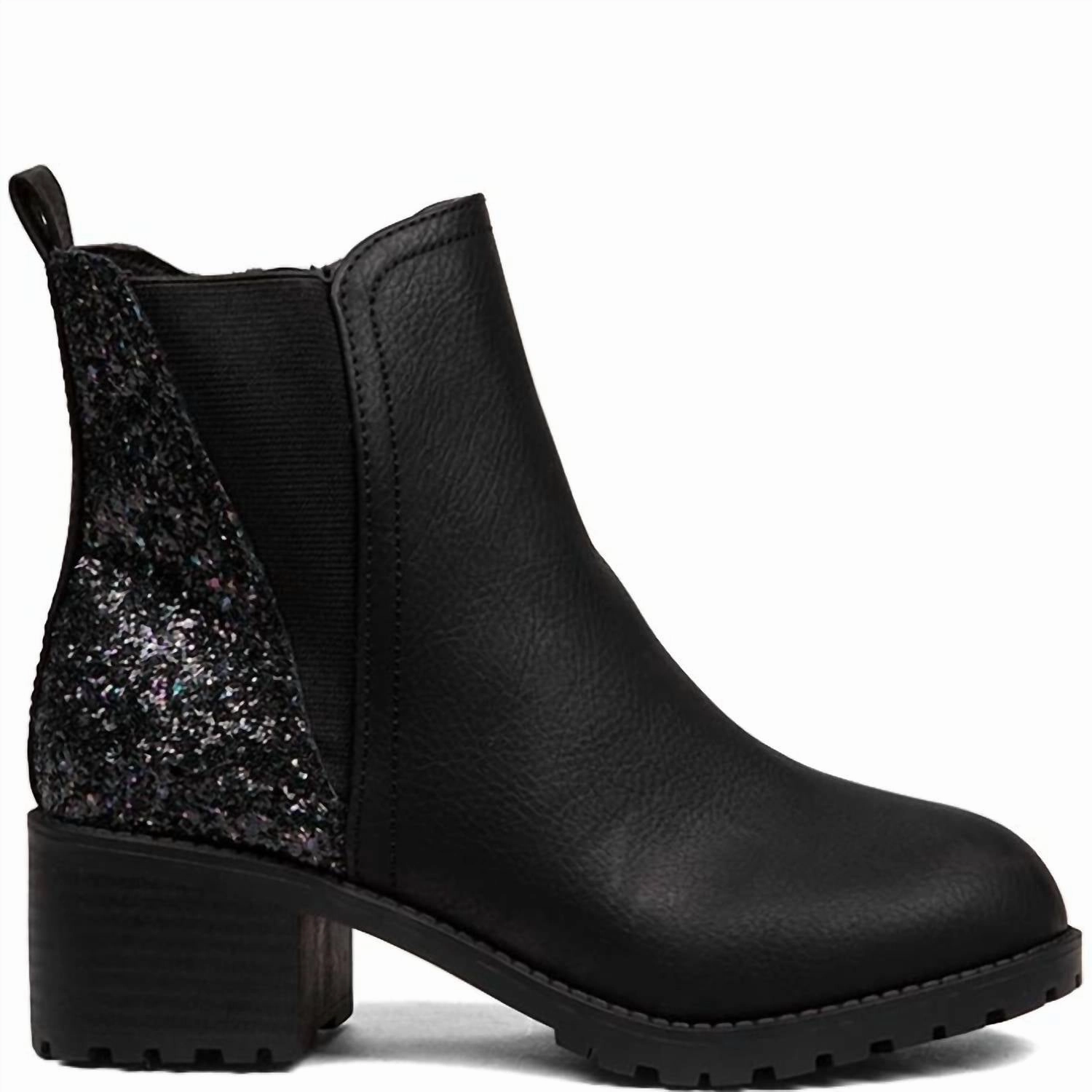 Girl's Mia Little Pratt Boots In Black Bearpaw Waterproof Boots