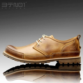 Billy Low-top Oxfords Mens Genuine Leather Lace Up Round Toe Oxfords Casual Chukkas Shoes Work Safety Shoes Retro Matin Boots