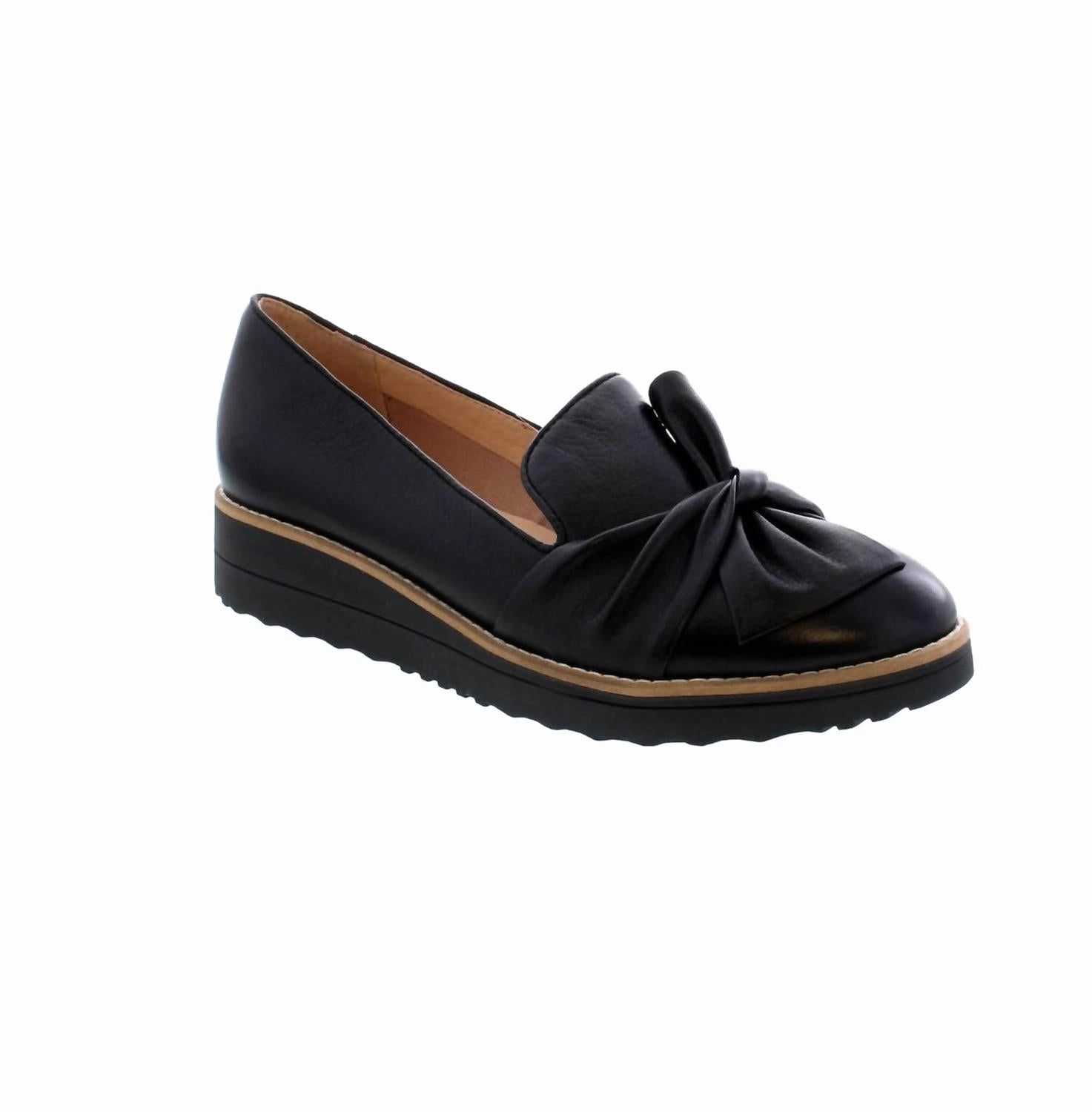 Penny Loafers With Socks Women's Oclem Leather Loafers Shoes In Black/blacksole